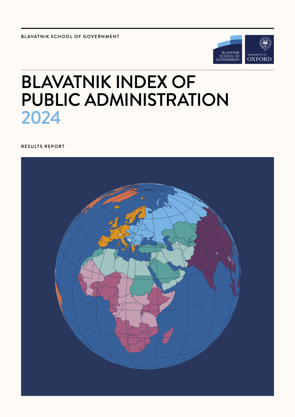 The cover of the Blavatnik Index of Public Administration report